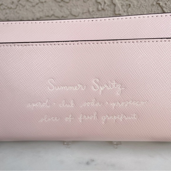 KATE SPADE Pink Tini Embellished Grapefruit Spritz Continental Zip Around Wallet - Picture 7 of 17